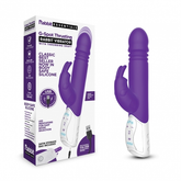 Rabbit Essentials Rechargeable G-Spot Thrusting Rabbit Vibrator in Purple with USB Charging and Satin Storage Bag VIBRATORS-RABBIT-MULTI